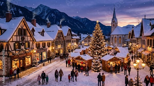 Christmas village market