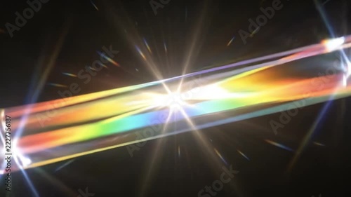 Abstract rainbow light streaks abstract background, colorful glowing lines moving through darkness, futuristic technology and science motion footage.