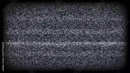 Grainy television static screen with horizontal and vertical lines, simulating old broadcast, digital interference, retro analog signal loss.