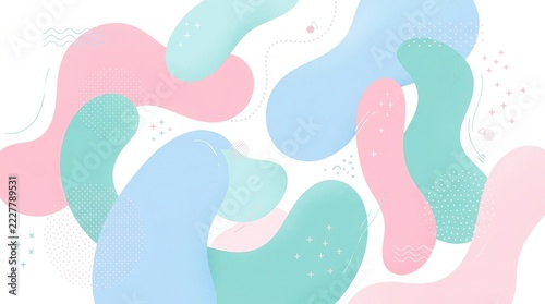 Pastel abstract blobs on seamless background