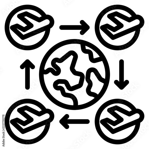 Traveling Arrangement icon vector illustration	