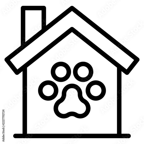 Pet Friendly Travel Arrangement icon vector illustration	