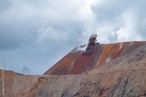 Oversized dump truck at a mining