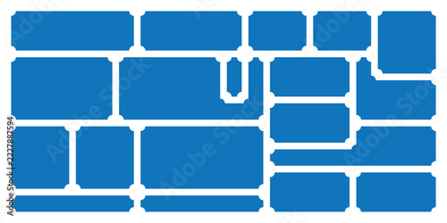 Modern-Bento Grid Layout Templates, Blue Geometric Rectangle Frames, Minimalist Modular UI Design, Abstract Web Dashboard Panels, Clean Corporate Presentation Background