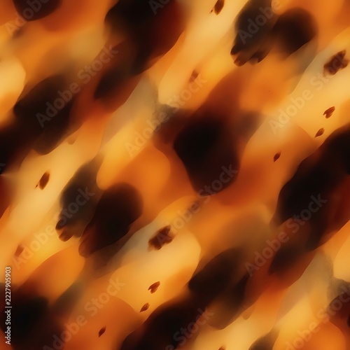 Tortoiseshell seamless pattern fiery orange black abstract texture