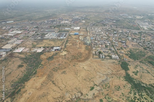 aerial view of land in deserts.
