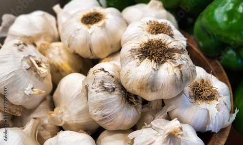 Garlic in a farmers market