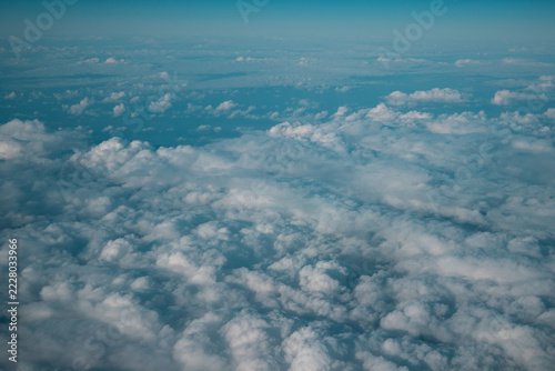 Photography Beautiful view of scattered white clouds in the sky.