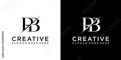 PB or BP initial letter logo design vector concept