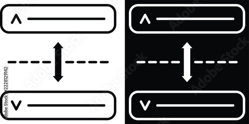 pip counter Two-tone version in black and white background