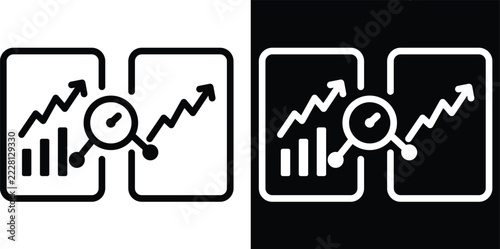 spread gauge Two-tone version in black and white background