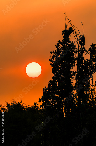 Sunset in the Carabanchel district of Madrid
