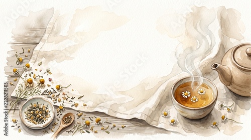 Watercolor autumn leaves swirling vibrant colors blending soft
