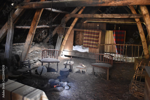 Traditional Stone Buildings in Highland Village Living History Museum