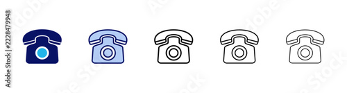 Telephone icon vector. phone sign and symbol