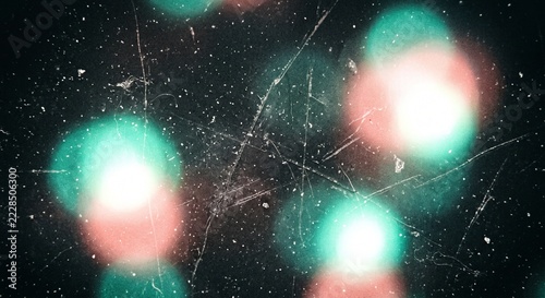 Abstract Bokeh Light Pattern on Dark Background