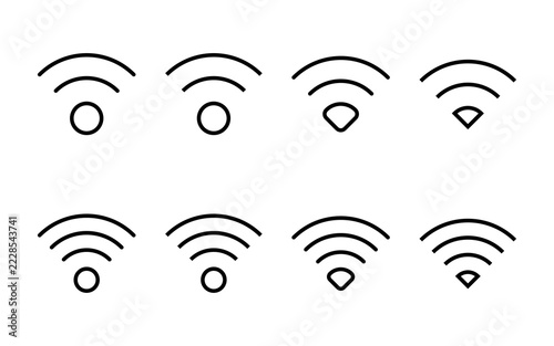 Wifi icon set vector. signal sign and symbol. Wireless  icon