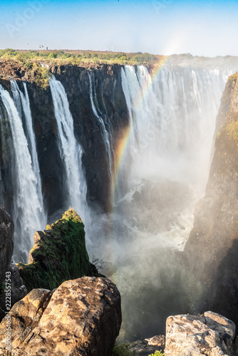 Close-up of the mighty victoria falls in Zimbabwe