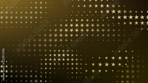 Luxury dark gold halftone star pattern abstract background vector illustration.