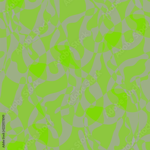 Abstract Seamless Pattern with Overlapping Organic Fluid Shapes in Vibrant Colors