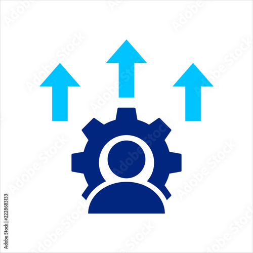 Upgrade Icon. Upgrade icon representing improvement, advancement, and enhanced capabilities. Vector Illustration.
