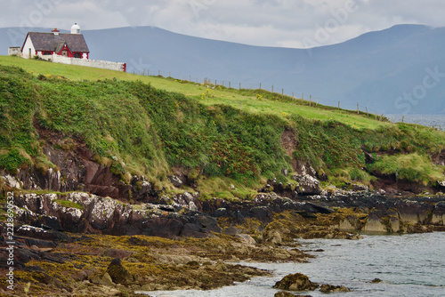 Dingle Lighthouse and Keeper's Residence built in 1885 along Scenic Coastal Walking Path South of Dingle Town at Eastern Entrance to Dingle Harbour Dingle Peninsula County Kerry Republic of Ireland