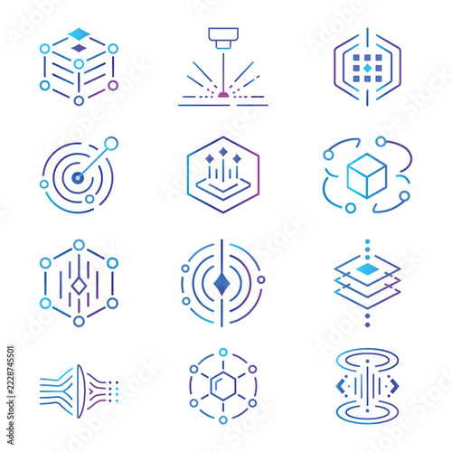 Premium Dynamic Decentralized Mesh Network And Advanced Sovereign Identity Core Line Vector Icon Set
