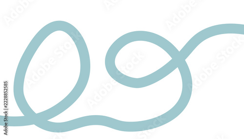 Curved minimalistic hand drawn line, modern trendy abstract background