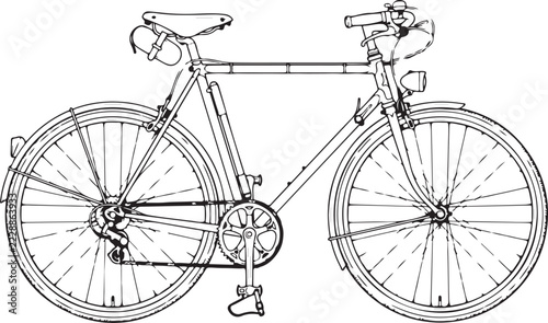 vintage bicycle vector illustration