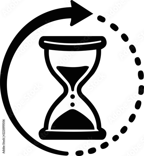 Hourglass with Partial Dotted Countdown Ring