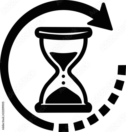 Hourglass with Segmented Progress Ring