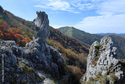 剣山　御塔石と次郎笈　徳島県