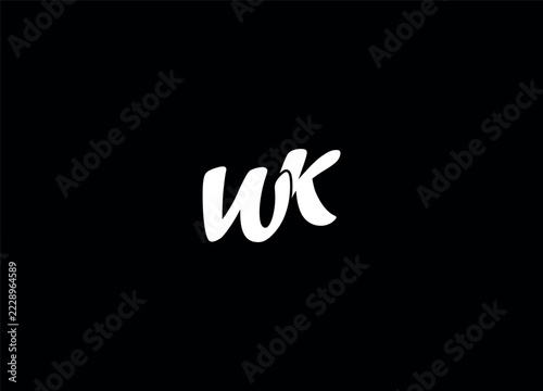 WK  creative logo design and abstract letter logo 