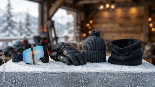 Winter Ski Gear Essentials: Goggles, Gloves, Hat, and Scarf