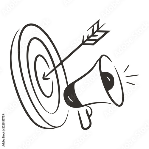 Premium download icon of target marketing 