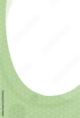 和柄〈麻の葉文様〉ハガキJ-3