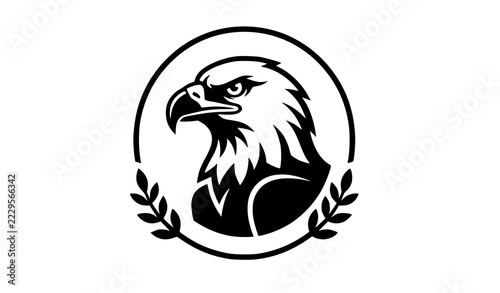 Bold Bald Eagle Head Vector Emblem for Wildlife Conservation and Nature Branding