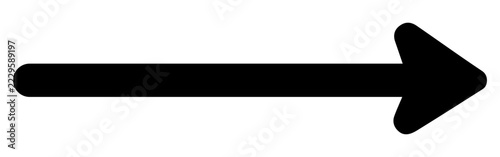 Minimalist black right arrow icon isolated on a white background vector illustration.