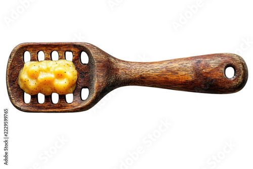 A real image of a potato masher isolated on white background for product catalog, ecommerce, advertising and commercial design projects