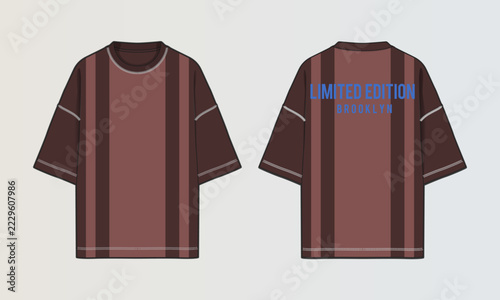 Modern Cut and Sew T-Shirt Collection with Panel Patterns and Graphic Designs
