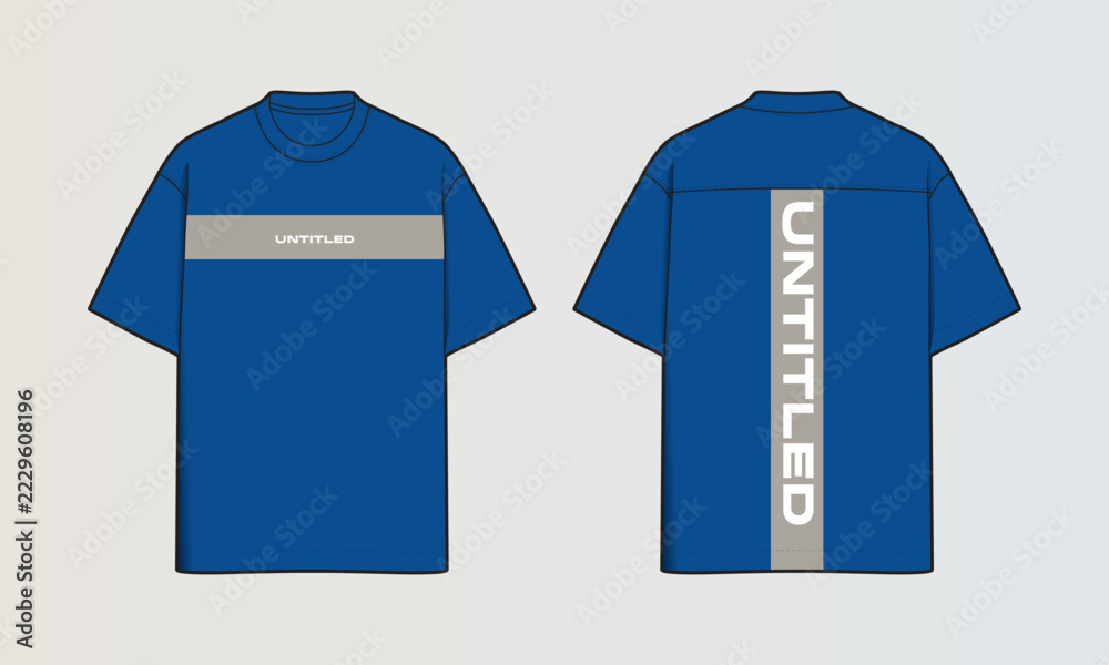 Naklejka premium Modern Cut and Sew T-Shirt Collection with Panel Patterns and Graphic Designs