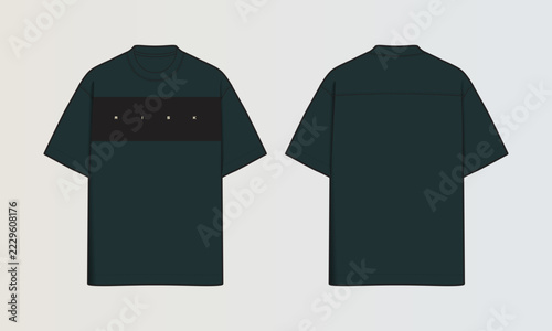 Modern Cut and Sew T-Shirt Collection with Panel Patterns and Graphic Designs
