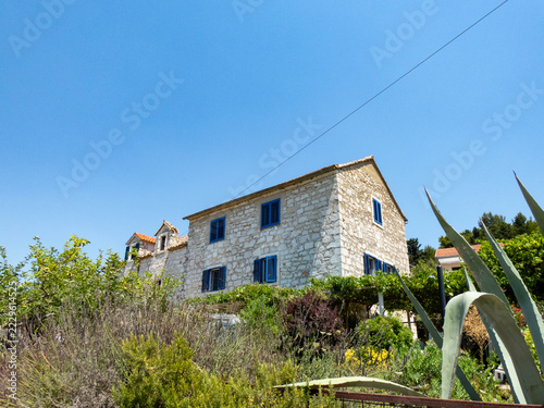 Island Prvic in Croatia, Dalmatia near Sibenik and Vodice with its old architecture and waterfront.