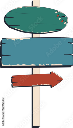 Winter Christmas Wooden Sign for Holiday Decor. Isolated Vector.
