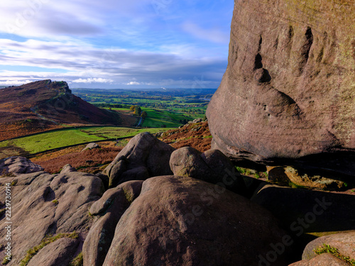 Autumn morning light on the Roaches, Leek, Peak District National Park