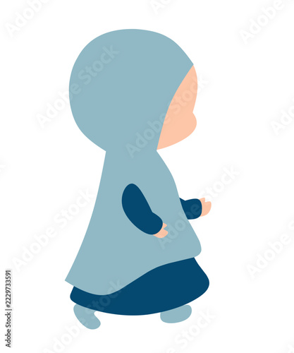 vector illustration of a woman in a hijab