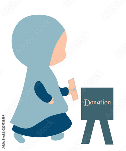 business woman donation