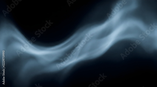 Abstract flowing white smoke wave background design element