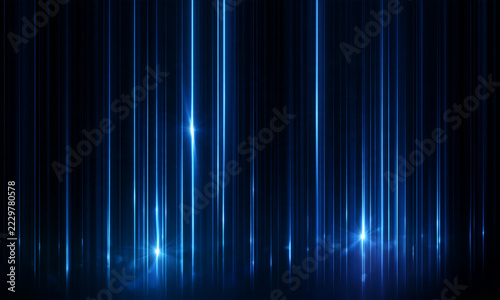 Vertical beams of blue light create a futuristic digital effect. The light streaks vary in intensity and brightness across the dark background. This glowing pattern is ideal for technology.