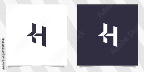 letter h logo design vector